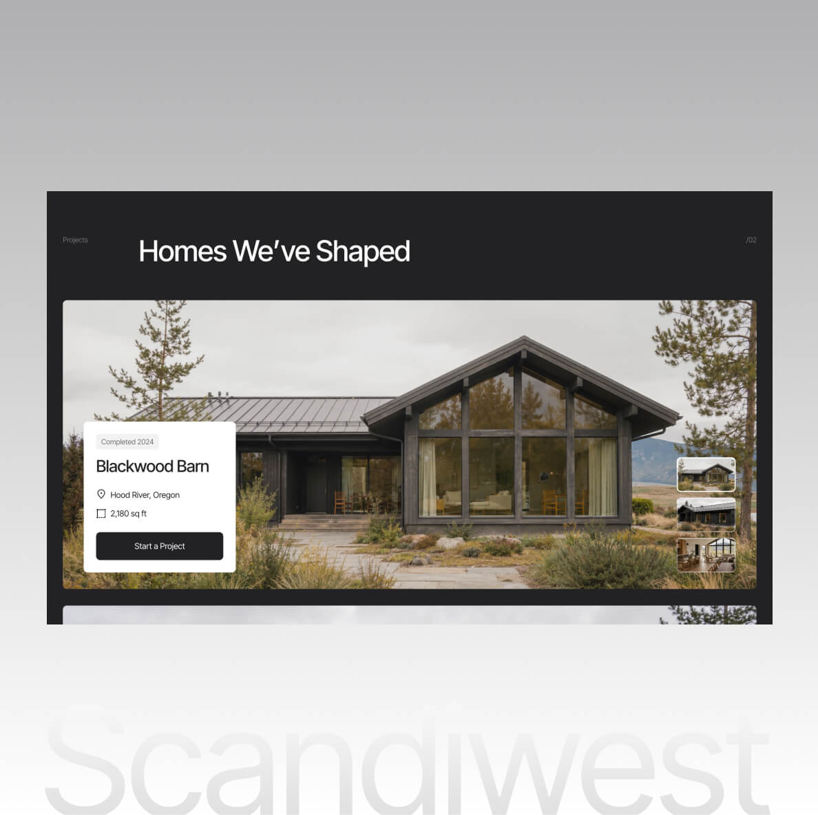 Scandiwest homes project page